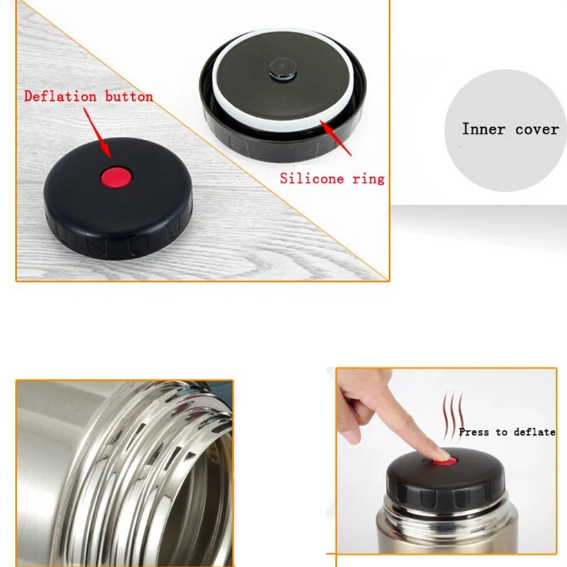 Healthy Delicious Smoldering Pot Stainless Steel Double Layer Vacuum Insulation Soup Porridge Food Box | Дом и сад