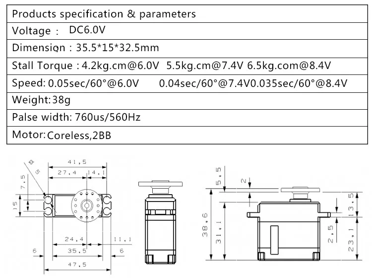 KST MS565 8,4 V 7 кг тигельные бесконтактных HV DC металлическая передача цифровая Servo Мотор для DJI Mavic Drone БПЛА автомобиль Лодка робот-манипулятор вертолет