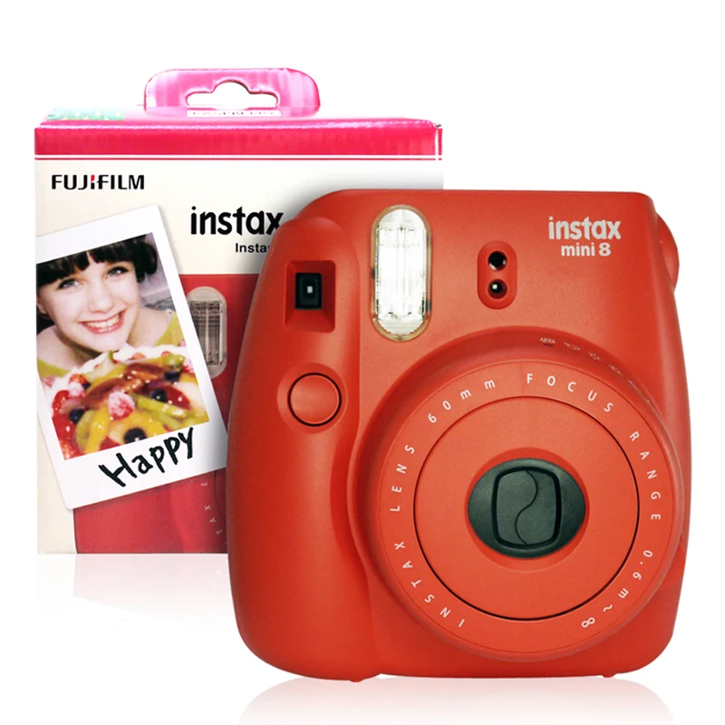 Fujifilm Instax Mini 8 Instant Camera-Raspberry + Fuji White Edge 100 Film | Электроника