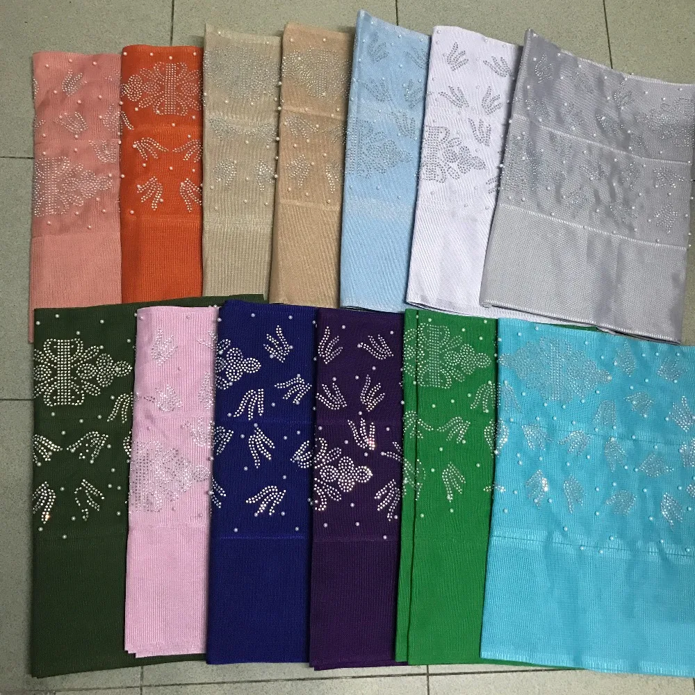 Новейшие африканские нигерийские модные однотонные зеленые головные уборы Aso Oke