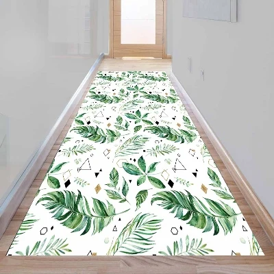 

Else Tropical Green Leaf Geometric Triangle 3d Print Non Slip Microfiber Washable Long Runner Mat Floor Mat Rugs Hallway Carpets