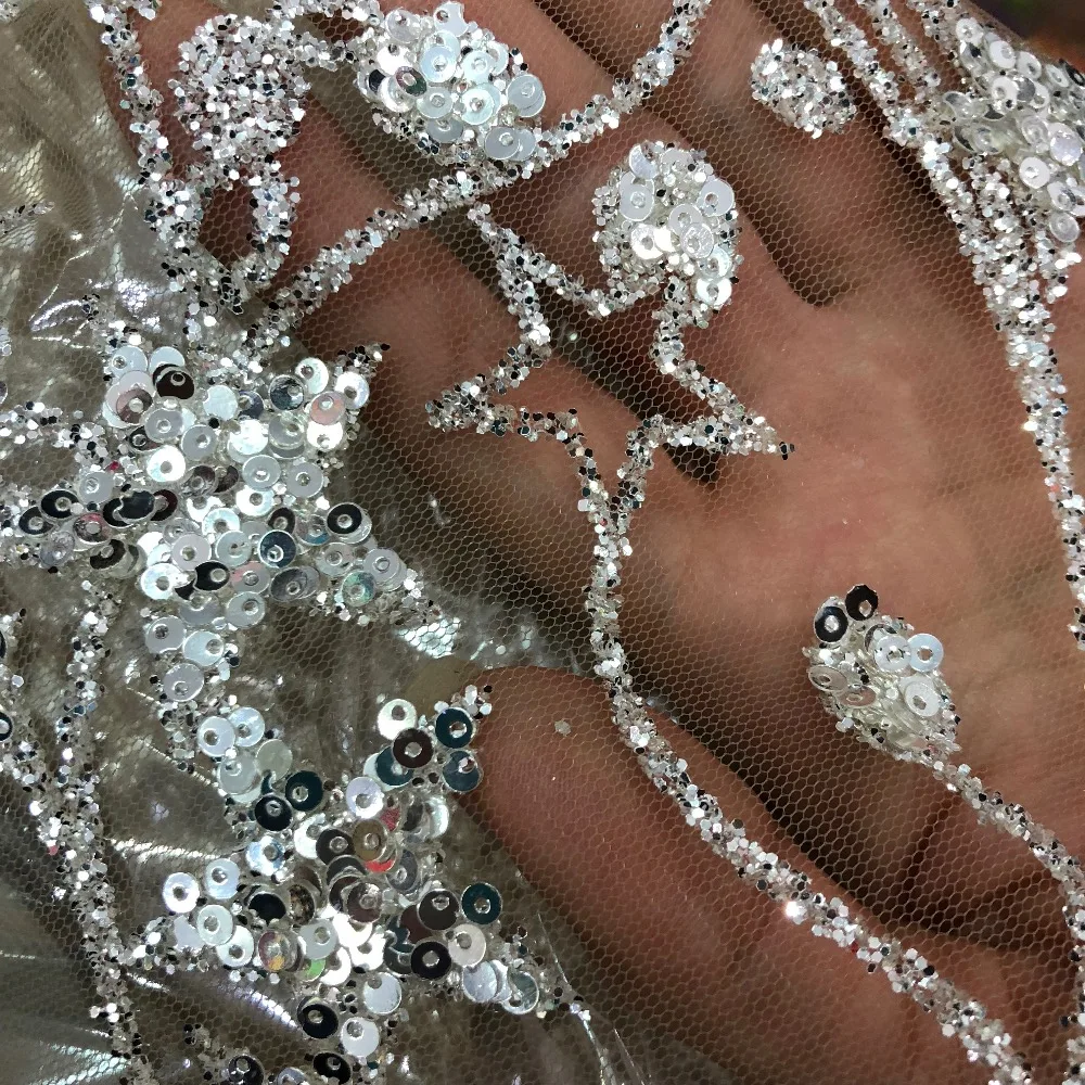 Блестящая красивая свадебная ткань кружева турецкий текстиль тюль для