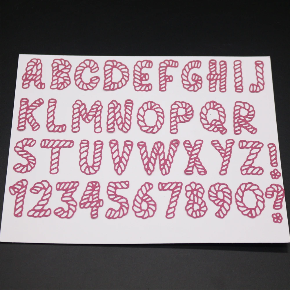 YLCD005 металлические режущие штампы с цифрами алфавита для трафареты скрапбукинга