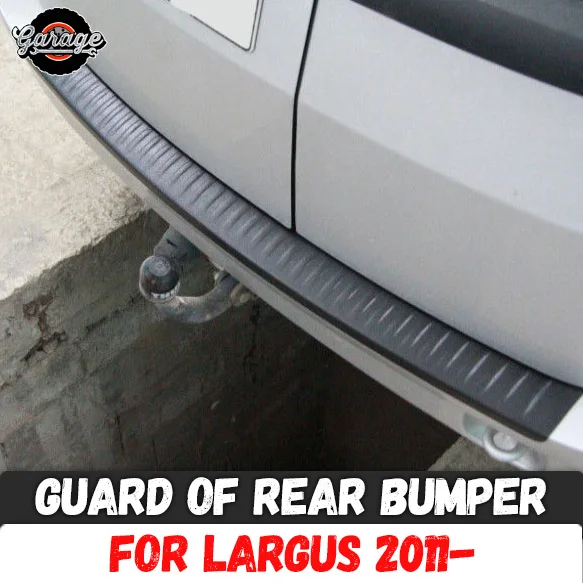 Защита заднего бампера для Lada Largus 2011-ABS пластиковые аксессуары защитная пластина царапин Тюнинг Автомобиля