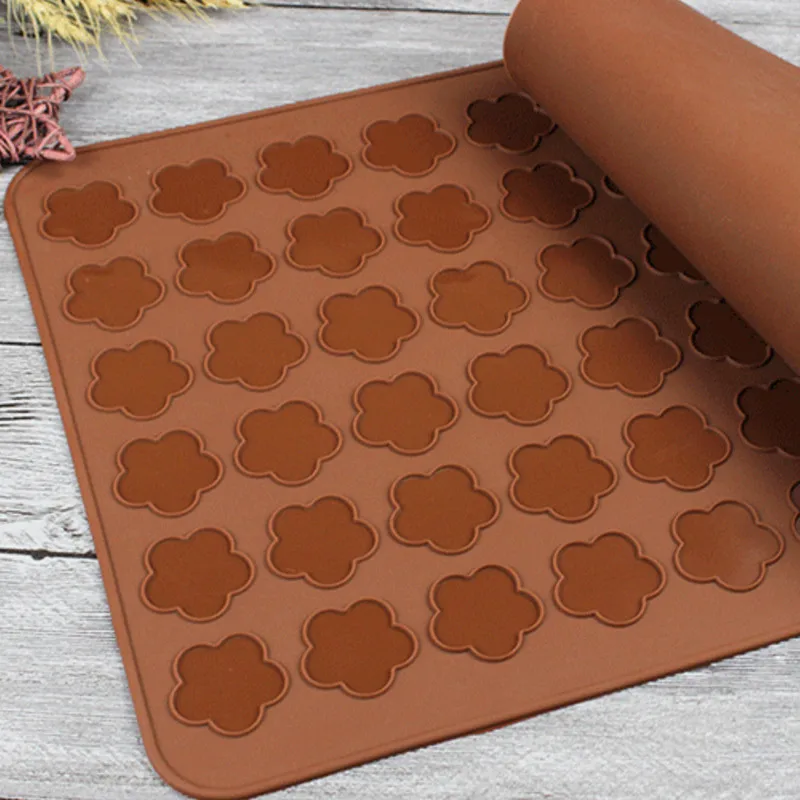 Новый дизайн силиконовые коврики для макарон круглый медведь сердце цветок