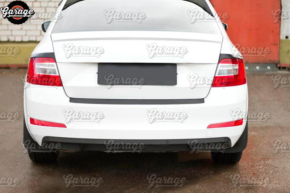 Защита заднего бампера для Skoda Octavia A7 2013- АБС пластик аксессуары защитная пластина царапины Тюнинг Автомобиля