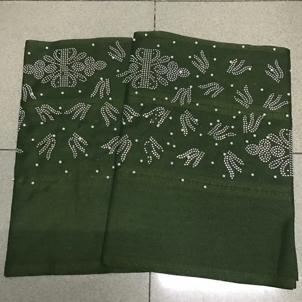 Новейшие африканские нигерийские модные однотонные зеленые головные уборы Aso Oke