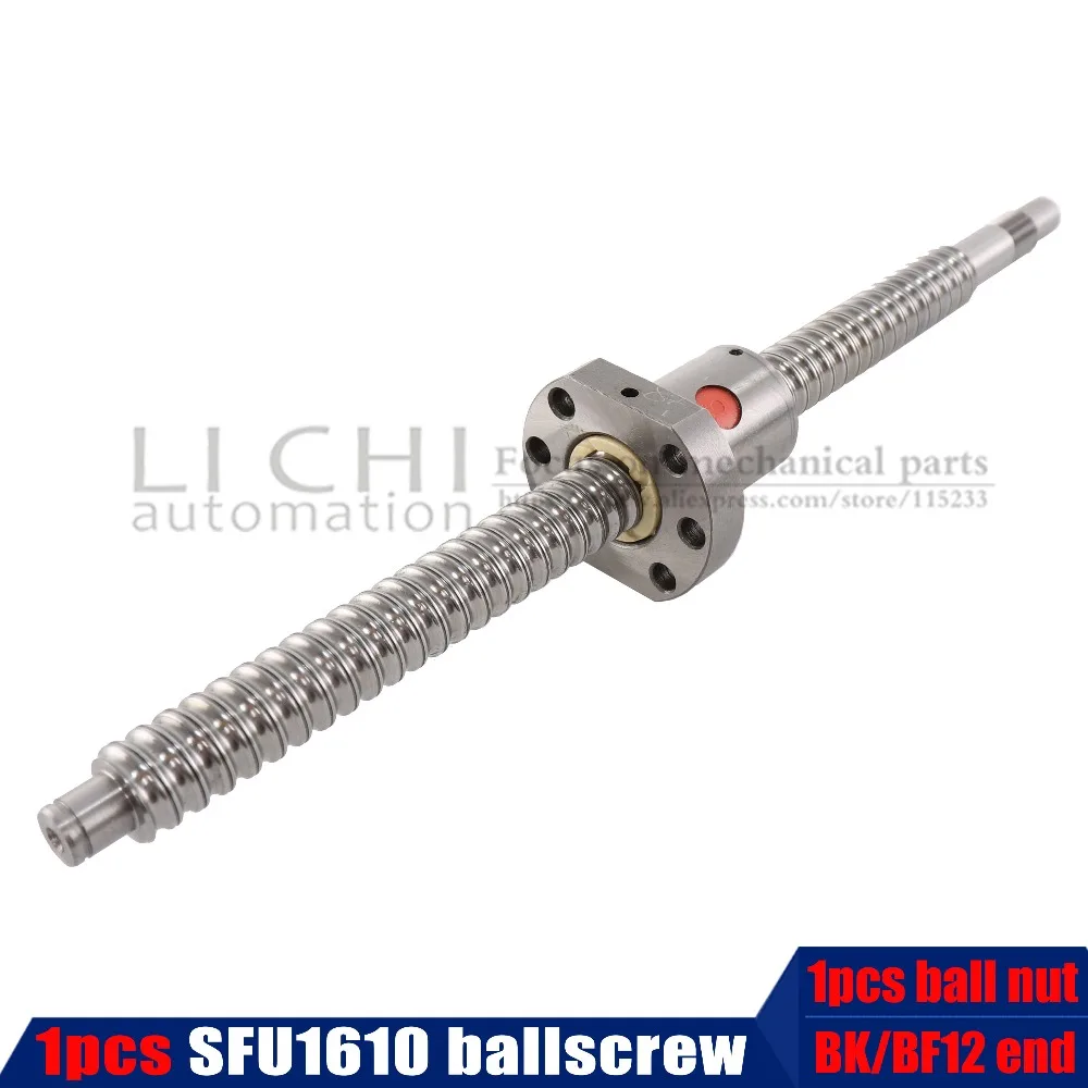 2019 SFU1610 200 250 300 350 400 450 500 550 600 мм C7 шариковый винт с фланцем 650 шариковая гайка BK/BF12