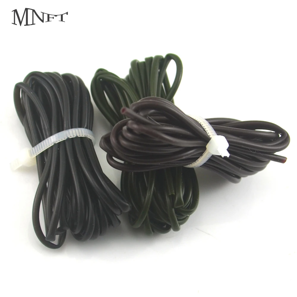 

MNFT 6Pcs/Set (1Meters/Pcs) Carp Fishing Silicone Tube Sleeve For Quick Change Clip Systems Black Brown Green