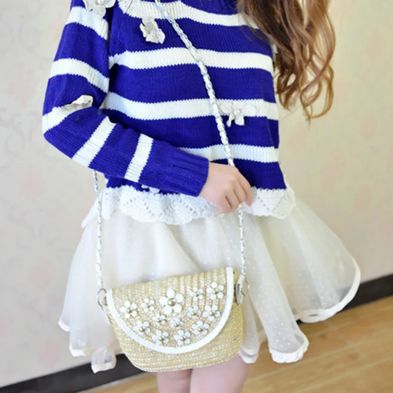 Женская Соломенная Сумка через плечо с цветочным принтом | Багаж и сумки