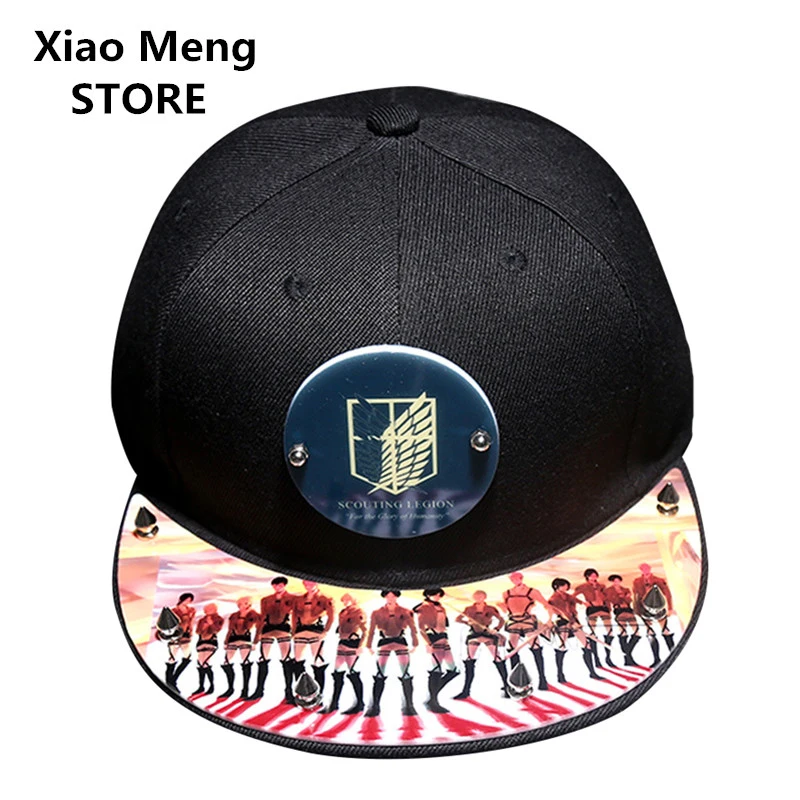 Новинка 2017 года аниме атака на Титанов Бейсболки для женщин выросшие Титаны Snapback