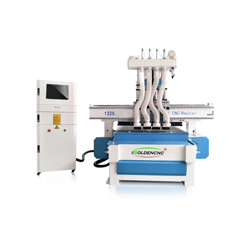 Цзинань iGoldencnc 4 шпинделя CNC Шкаф Мебель Маршрутизатор Машина для бурения