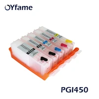 oyfame pgi450 ink cartridge with arc chip for canon 450 451 refill cartridge for canon pixma ip7240 mg5440 mg6440 mg5640 printer