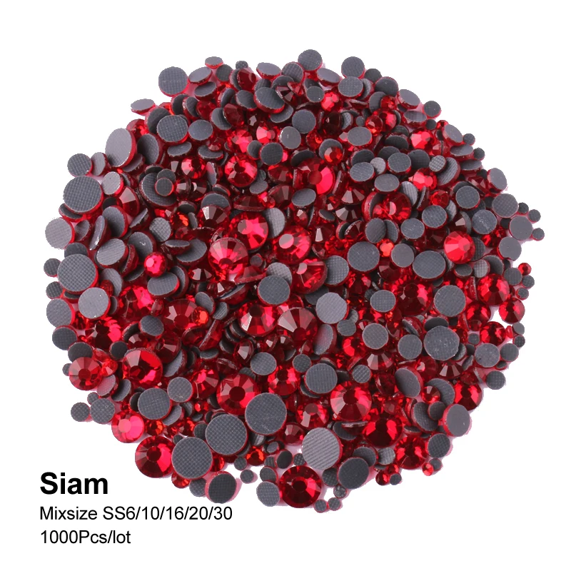 Бесплатная доставка смешанные размеры стразы прозрачные/AB блестящие стеклянные