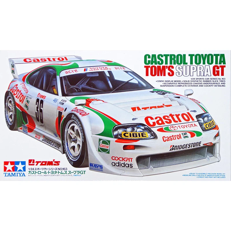 Модель хобби 1/24 TAMIYA 24163 CASTROL TOYOTA TOM'S SUPRA GT | Игрушки и