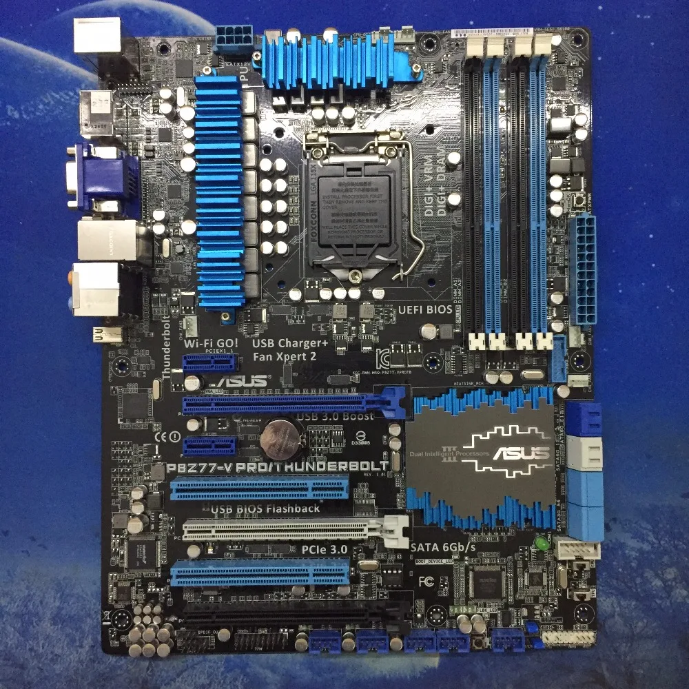 LGA1155 для ASUS 1155 PRO/Thunderbolt оригинальная б/у настольная Z77 материнская плата DDR3 USB3.0 SATA3