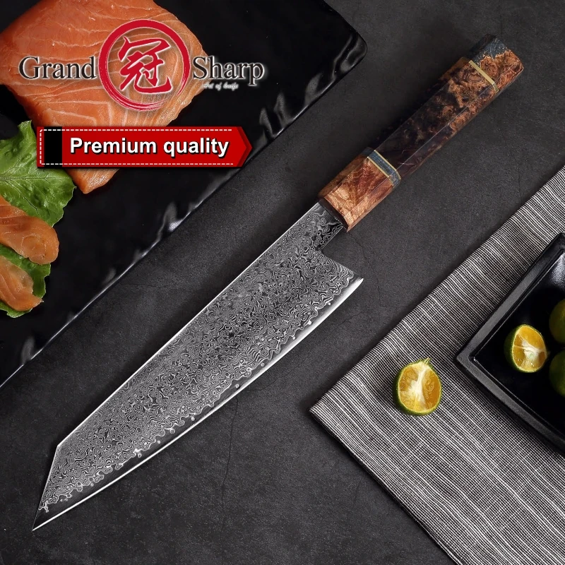 Handmade Kitchen Knife Japanese Damascus Chef VG10 Steel Kiritsuke Knives Home Tools Cooking Slicing NEW|Кухонные ножи| |