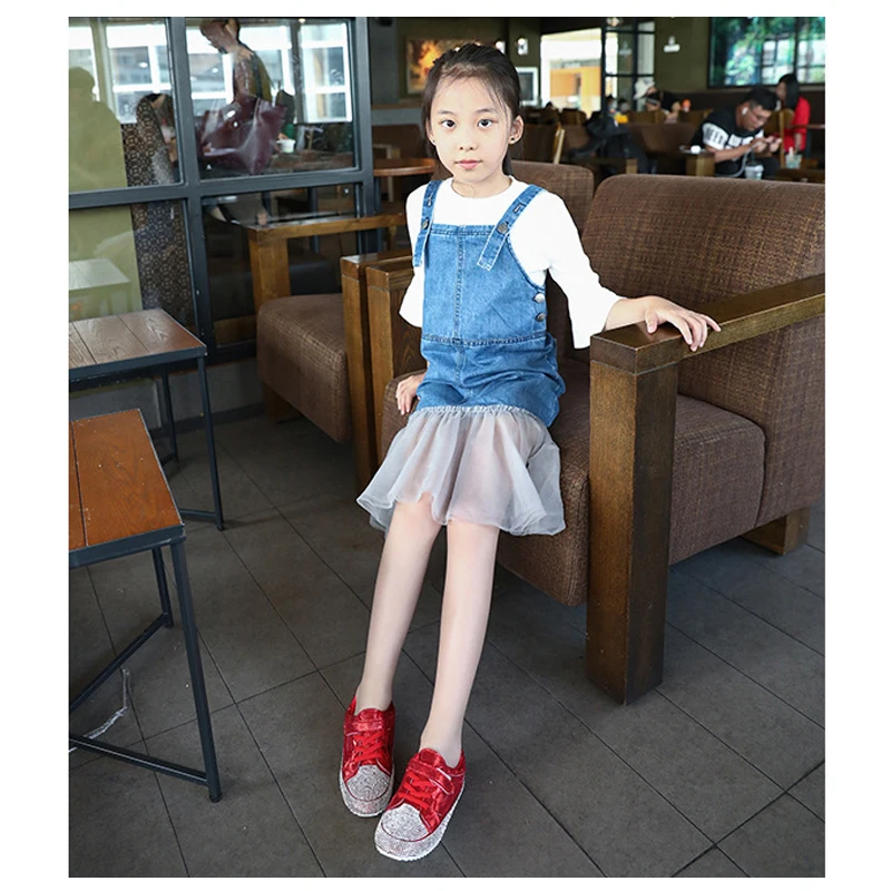 Обувь для девочек Дети Повседневная обувь со стразами кроссовки кожаные туфли с