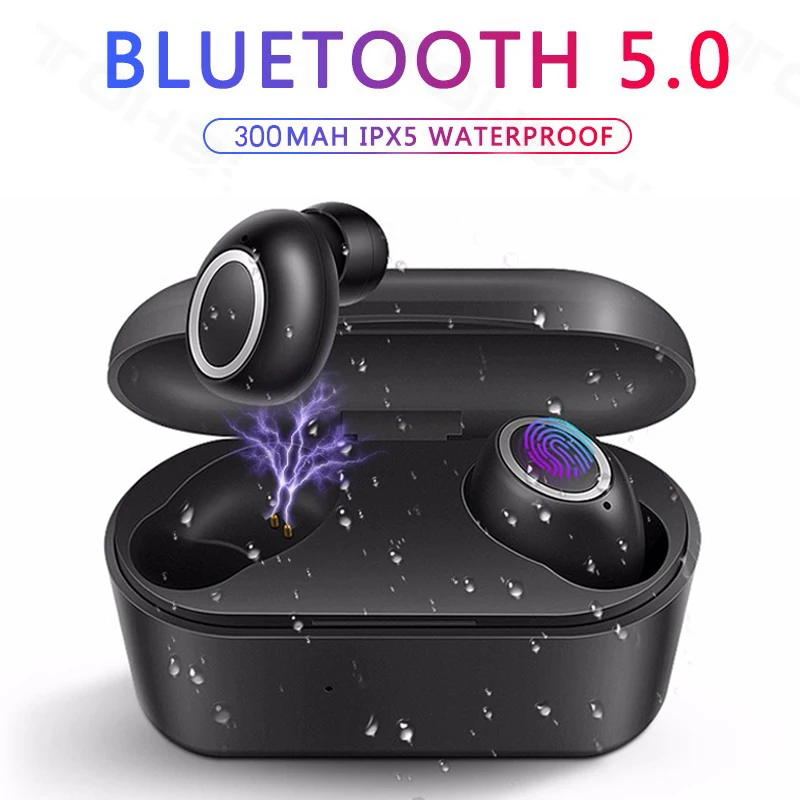 3D стерео звук Bluetooth V5.0 наушники портативный TWS беспроводной сенсорный наушник с