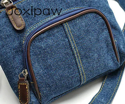 

Blue Casual Denim Shoulder Messenger Cross Body Satchel Bag Handbag Joxipaw
