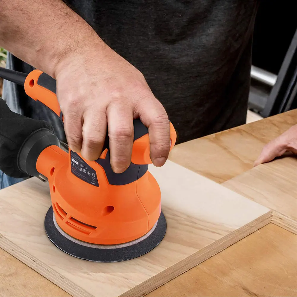 Tacklife PRS02A 5-Inch Classic Random Orbit Sander with Dust Container Variable Speed DIY Efficient Dust Collection System