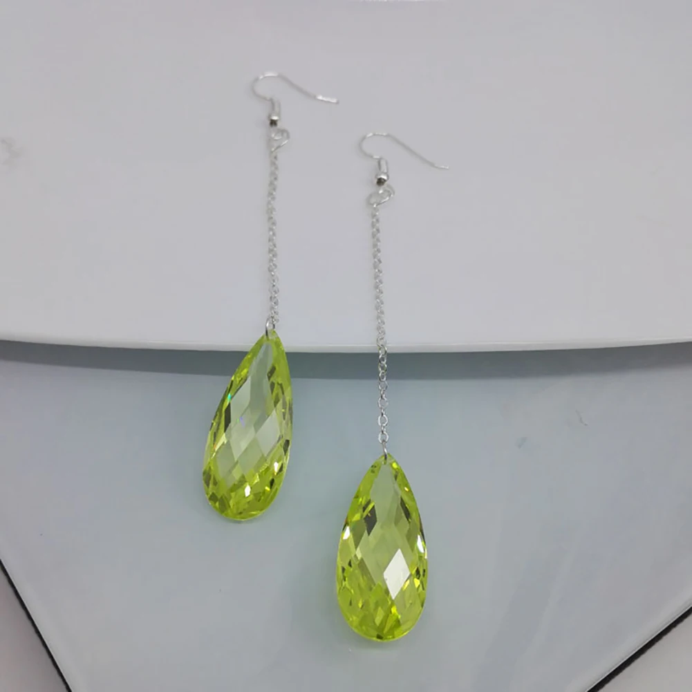 Fashion Jewelry Waterdrop Rhinestone Long Chain Dangle Hook Linear Earrings | Украшения и аксессуары
