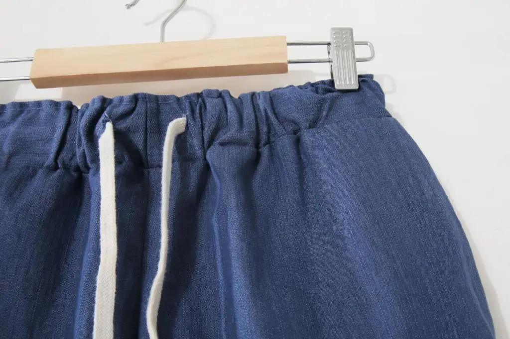 Obrix Loose Light Cotton Casual Style Female Pants Streetwear Sporty Regular Drawstring Elastic Waist Trousers For Everyday Wear