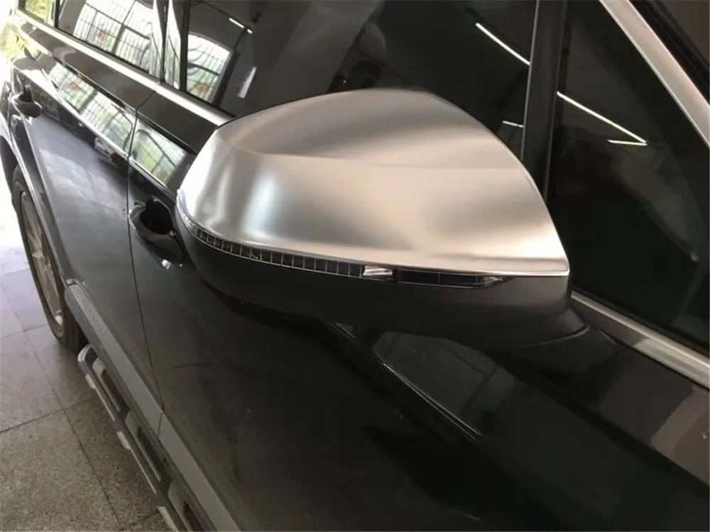 Для Audi Q5 SQ5 FY Q7 SQ7 4M- матовая хромированная Серебряная дверь боковое крыло зеркало заднего вида крышка отделка крышки чехол