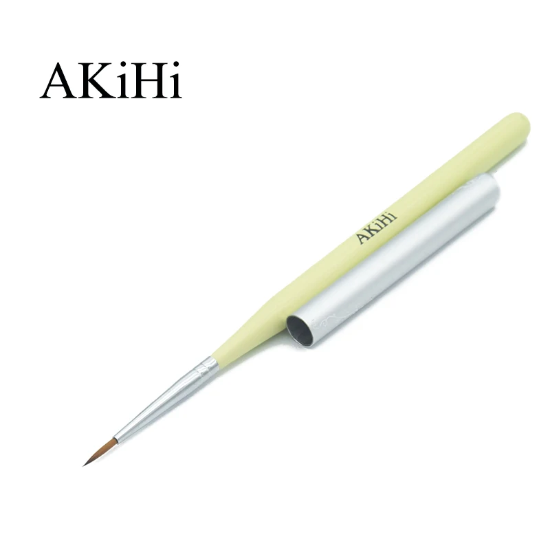AKiHi 11 мм ногтей пропиленовые пигментные кисти для рисования картин ногтей 3D цветок ручка инструменты с крышкой