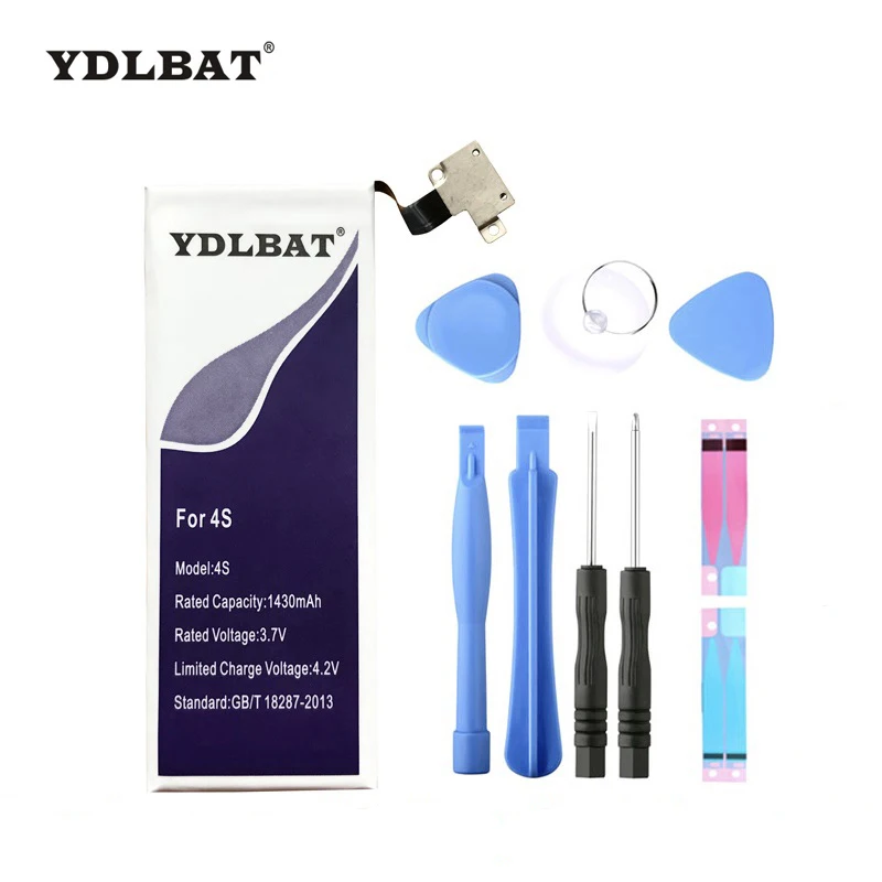 YDLBAT 1430 мАч высокое ёмкость батарея для iphone 4S Бесплатная Наборы инструментов +