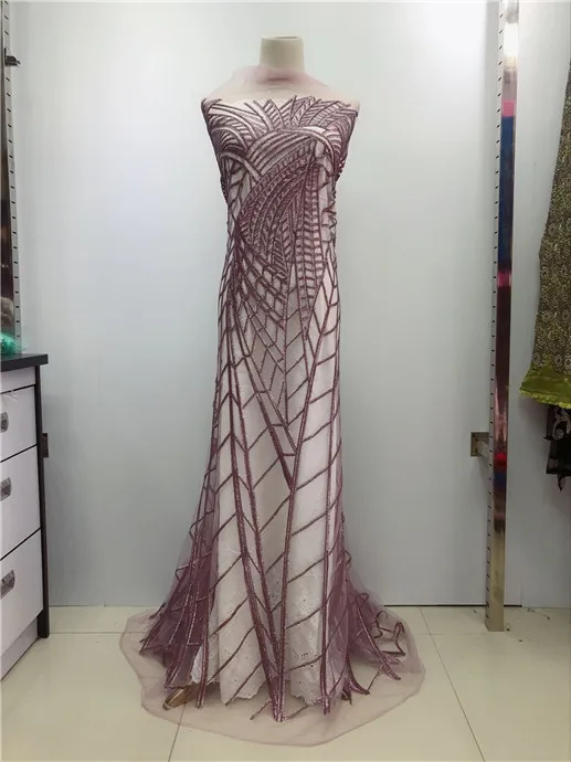 Новые черные золотые блестки сетчатая ткань для шитья платье Африканский вуаль