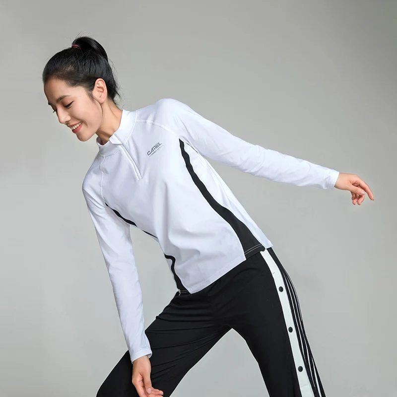 Golden Camel Women Sports Shirts Gym Fitness Long Sleeve Shirt Autumn Outdoor Hiking Cycling Top T-Shirt for Women Fishing
