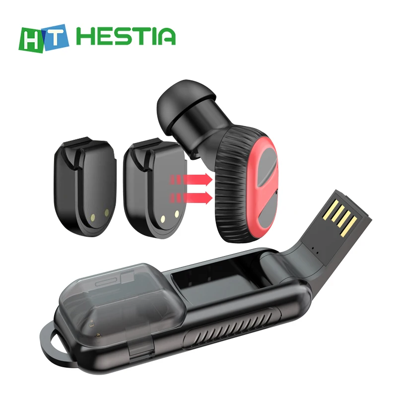 Мини Bluetooth Беспроводной спортивные наушники Handsfree гарнитура вкладыши футляр для
