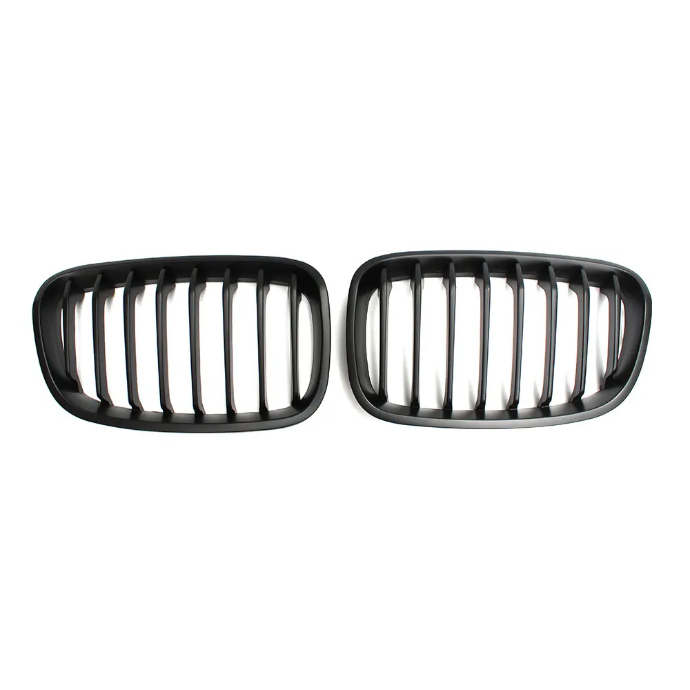 Для BMW F20 F21 1 серии 2012 2013 2014 пара матовый черный ABS передняя ноздри гриль одна