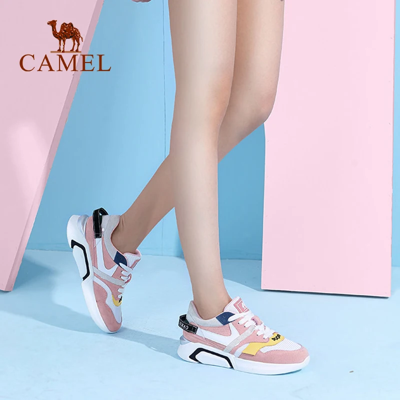 CAMEL/Новинка женские корейские теннисные кроссовки на высокой платформе женская