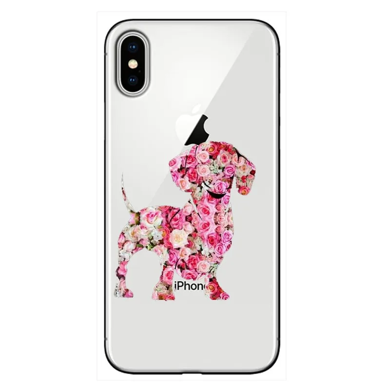 Милый мультфильм такса собака Мягкий силиконовый чехол для телефона iPhone 5 11 11PRO MAX