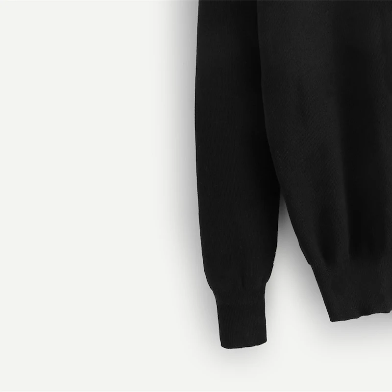 SHEIN Свитер С Контрастным Бантом, Бежевый Свитер С Длинным Рукавом Повседневный Женский Свитер С Воротником-стойкой Осенние Свитера