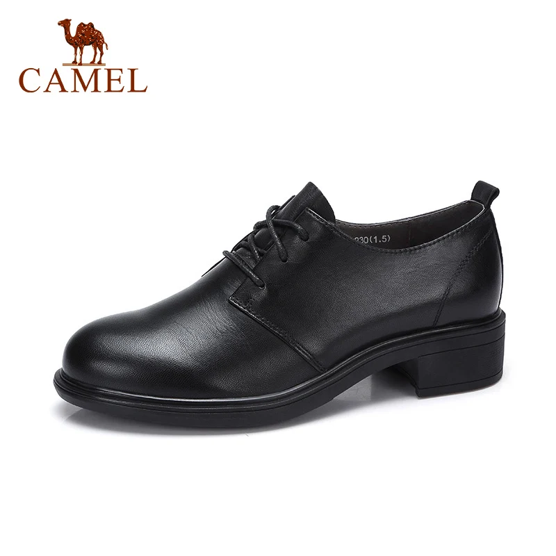 CAMEL New Women Single Shoes For Ladies Genuine Leather Med Heel Pumps Spring Collect Retro Casual Crosstied Dress | Обувь
