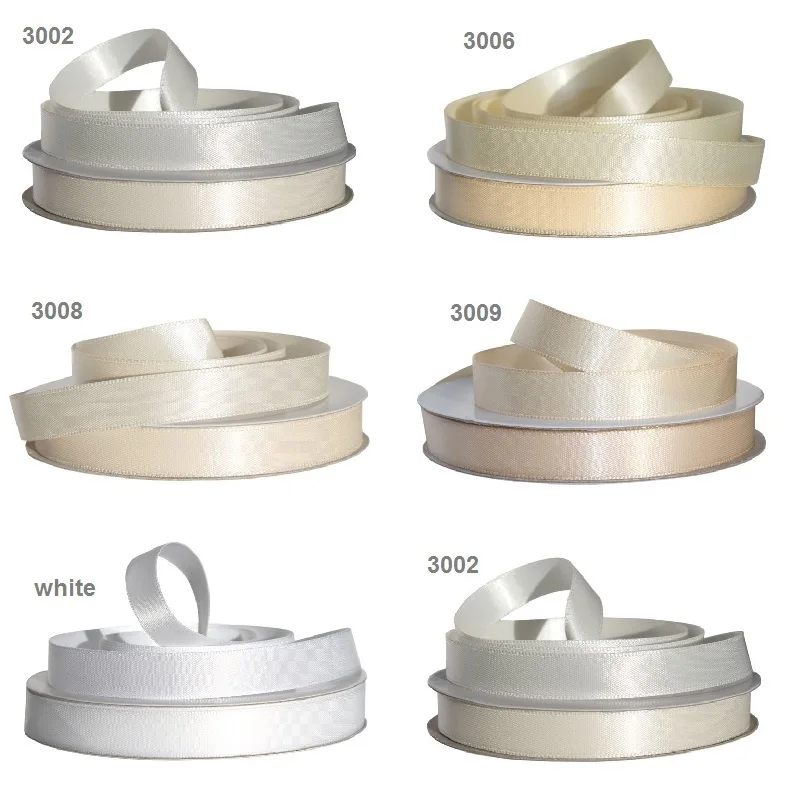 12 мм Двусторонняя атласная лента 36 ярдов рулон Свадебные украшения ленты ручной