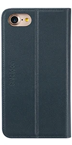 Чехол-бумажник SHIELDON для iPhone 7/8 с натуральными кожаные с отделениями для карт ID держатель стенд для просмотра магнитное закрытие пожизненная Гарантия - Цвет: Blue