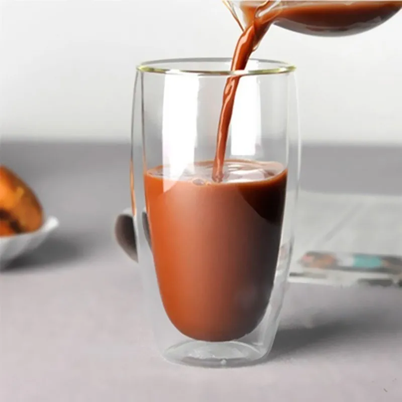 Стеклянная чашка с двойными стенками 1 шт. стеклянные кофейные чашки набор