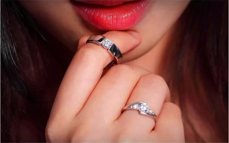 Uloveido парные кольца обручальные бижутерия пара с камнями мужские перстни