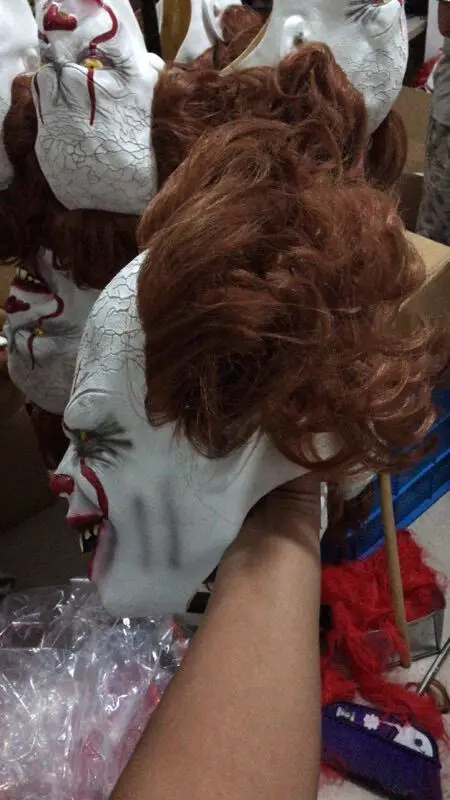 Стивен Кинг это маска Pennywise ужас клоун Джокер маска клоуна Хэллоуин косплей костюм реквизит
