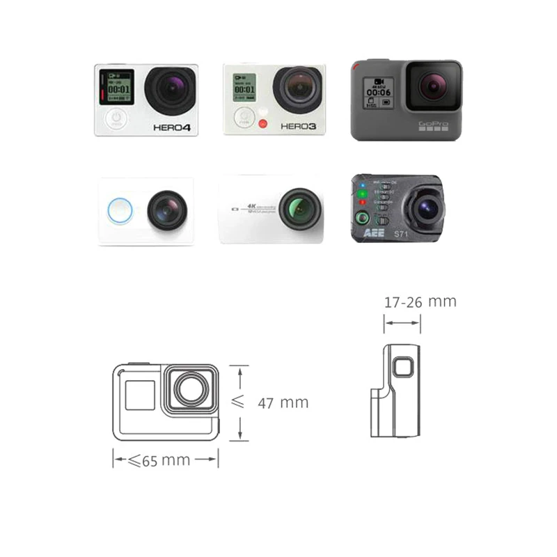 SUNNYLIFE DJI OSMO Mobile 2 1 Handheld Gimbal Adapter Holder Mount Action Camera Bracket 3D Printed for GoPro Hero 3/ 4/ 5/ 6 |