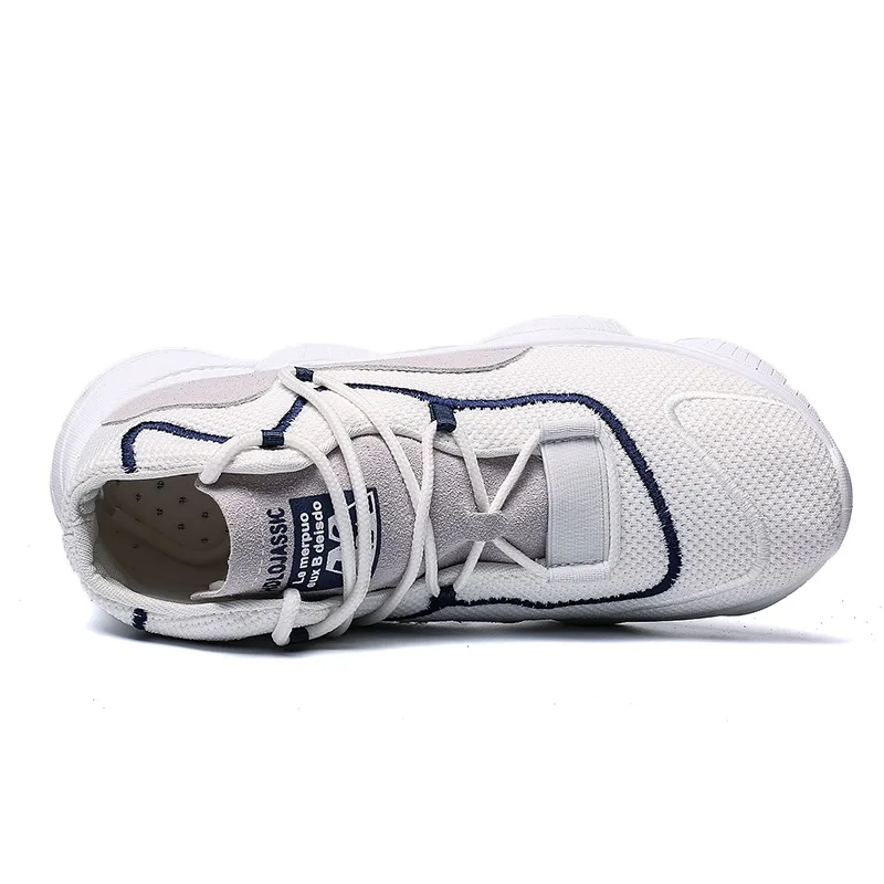 Весна Для мужчин s уличные туфли на плоской подошве Повседневное High Top Sneaker