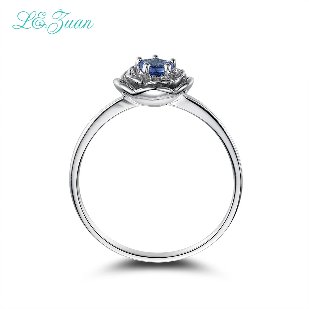 Женское кольцо из серебра 925 пробы с натуральным танзанитом карата|natural tanzanite|fine