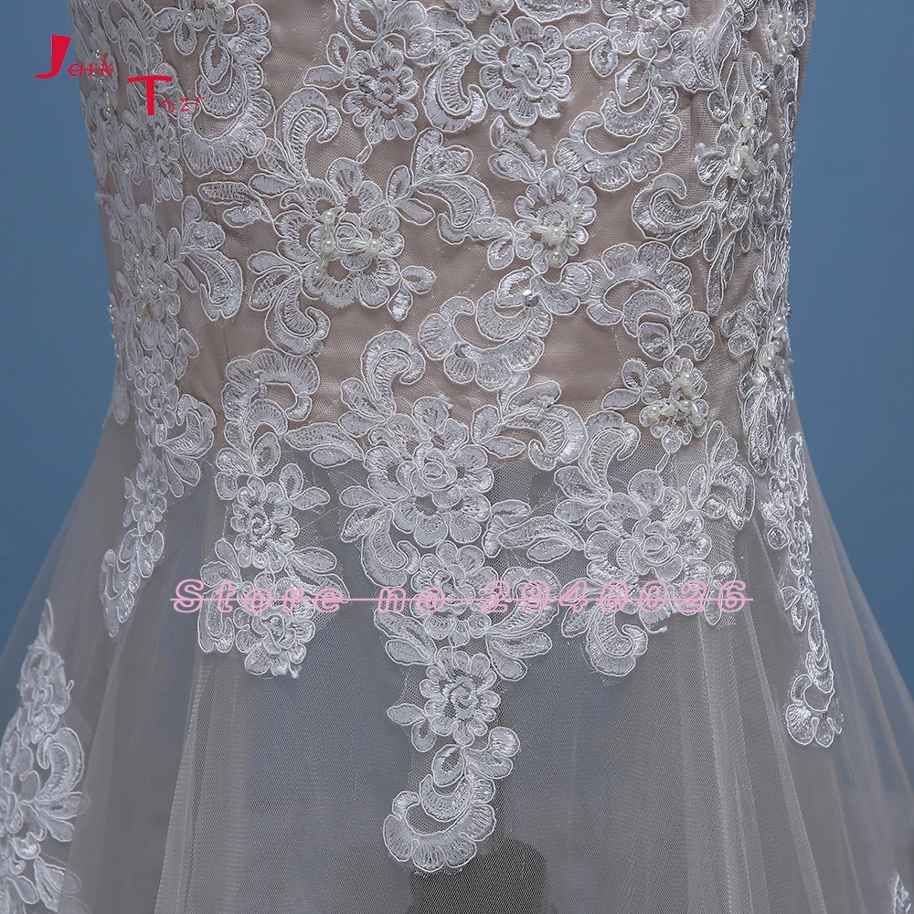 Jark Tozr Vestidos De Noiva Princesa с открытыми плечами Тюль цвет Шампань Великолепная Съемный