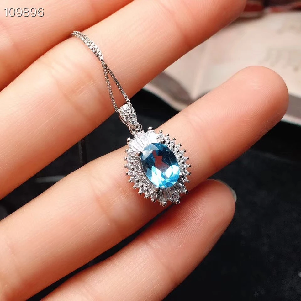 Кольцо женское из серебра 925 пробы с голубым топазом | Украшения и аксессуары