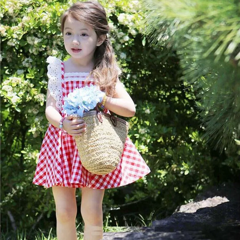 Коллекция 2017 года весенне-Летнее Детское платье кружевной жилет Tong Gezi для