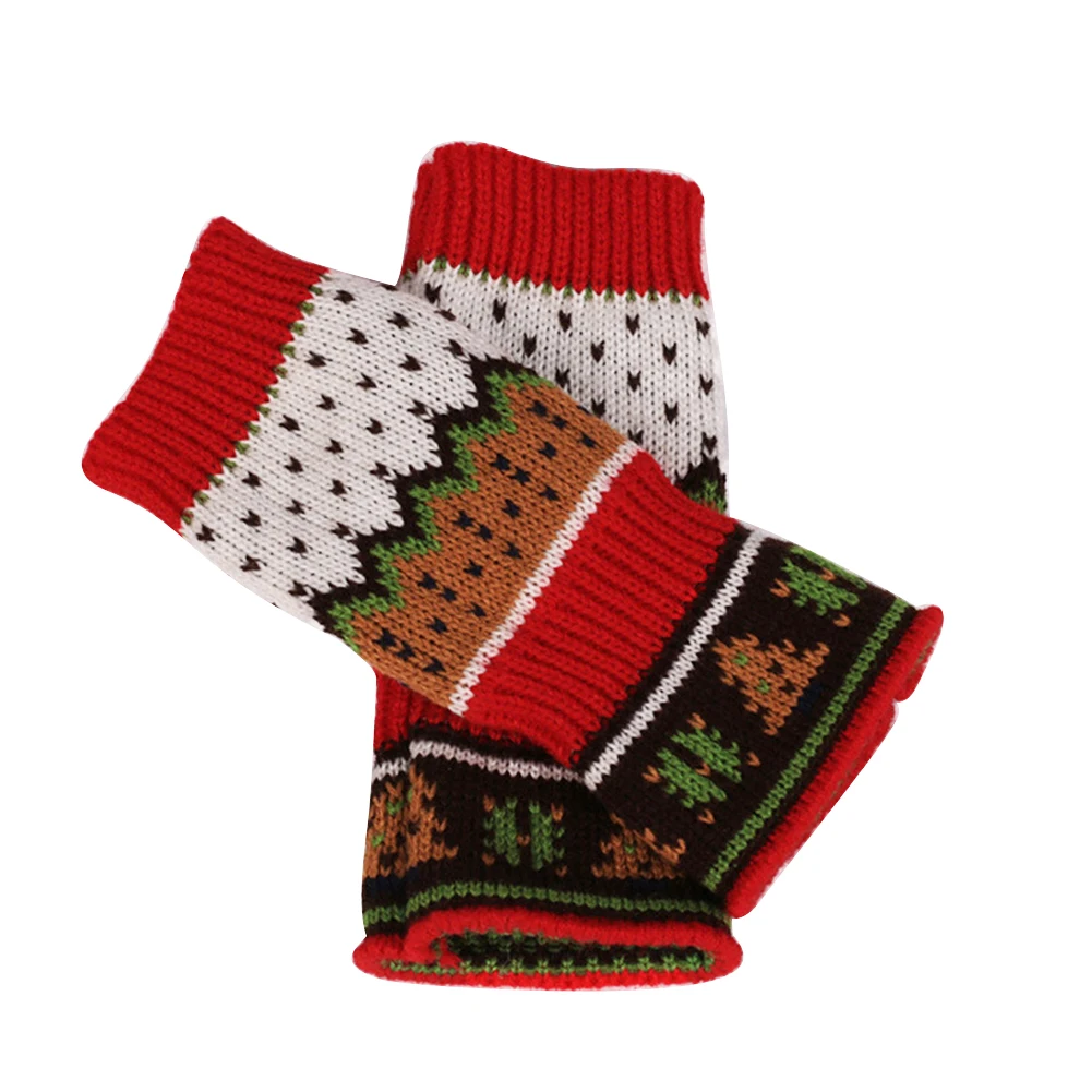 Новогодние товары елка шерстяные Пряжа зимние теплые варежки Для женщин без
